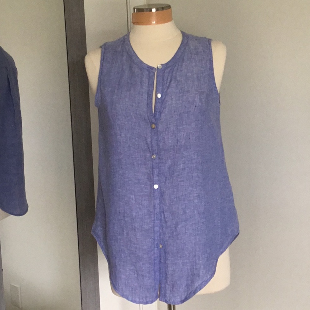 Christian Siriano  Button down shirt. 100% Linen